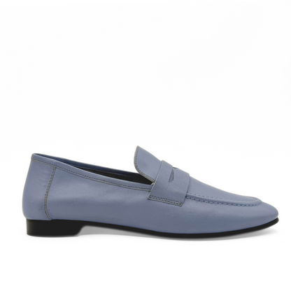 The Tennis Leather Loafer - Blue
