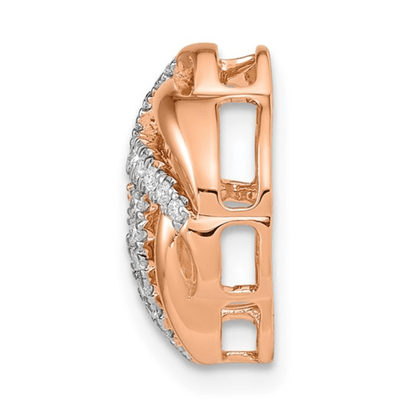 14K Rose Gold Lab Diamond Love Knot Pendant