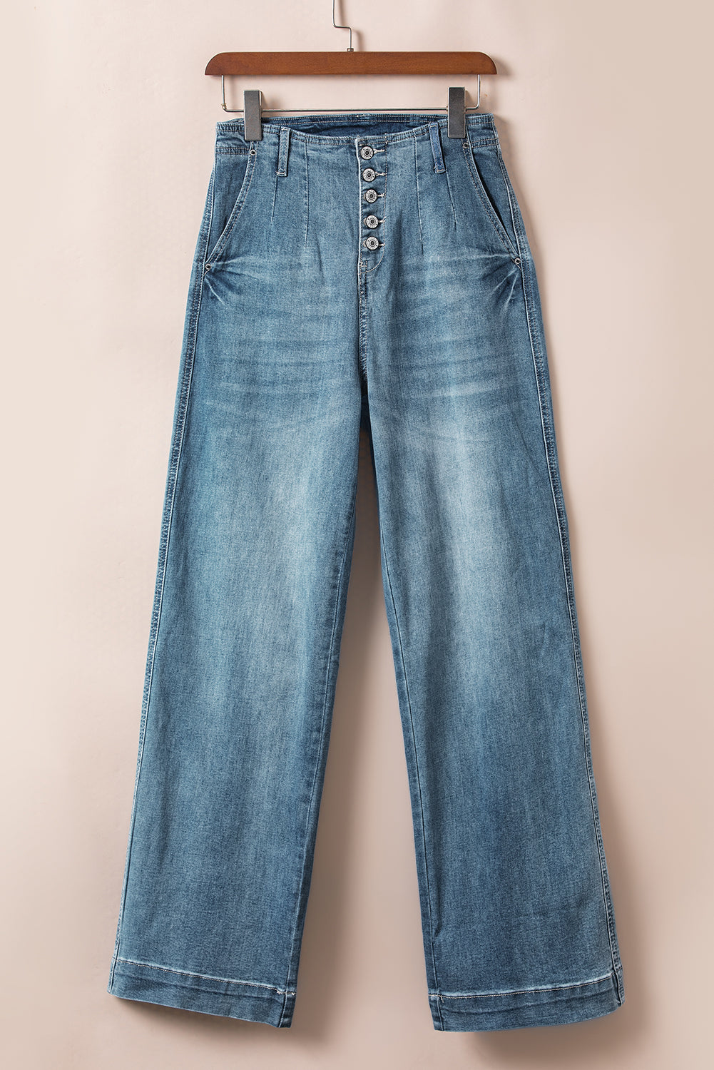 Threaded Pear Addilyn Straight Loose Leg Jeans