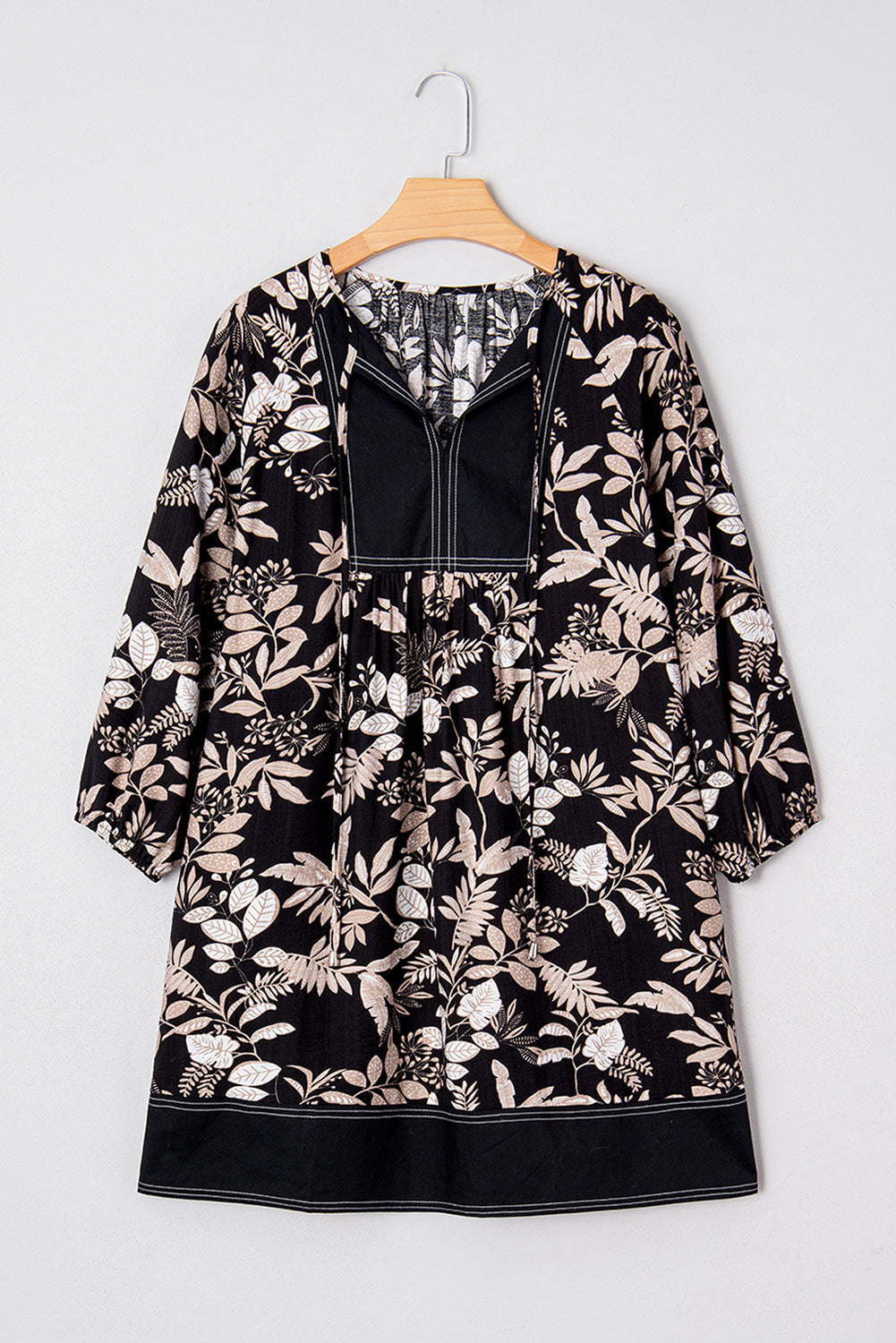 Threaded Pear Zaria Print Loose Mini Dress