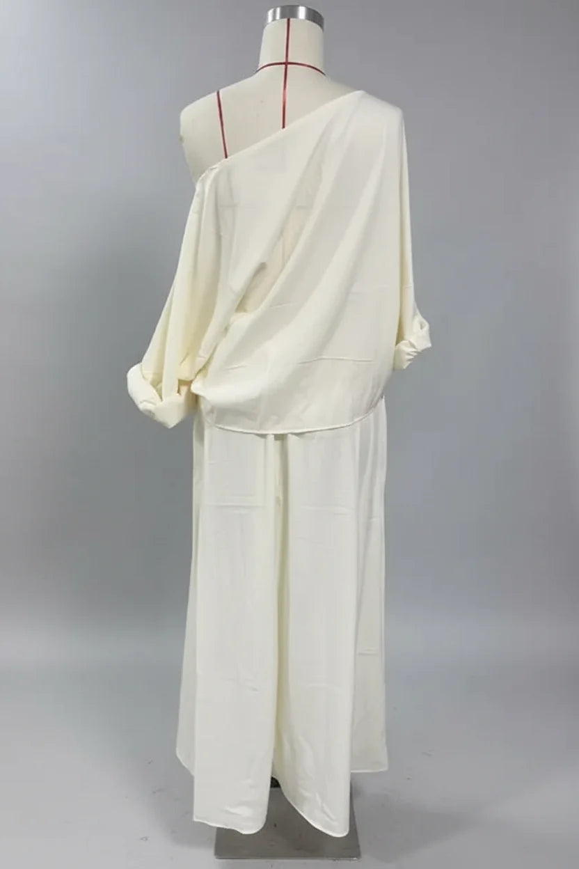 Women's Cropped Off-Shoulder Top & Pants Two-Piece Set