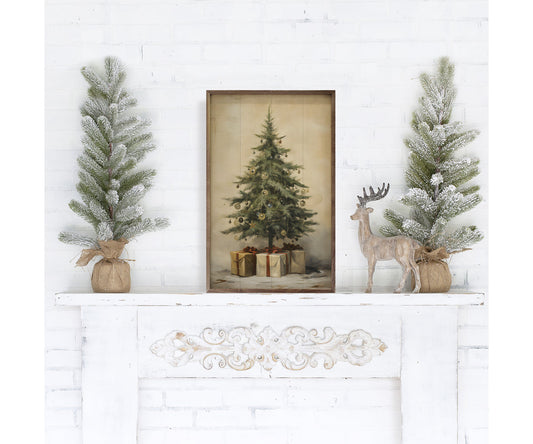 Kendrick Home Christmas Tree With Presents II By Petals Prints Designs