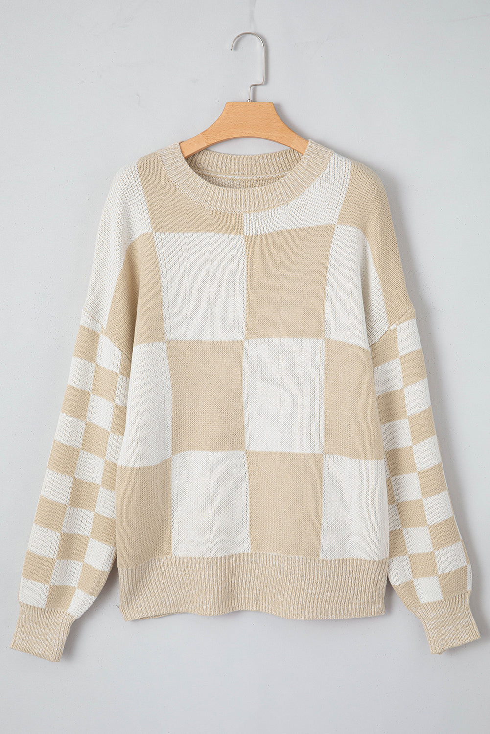 Threaded Pear Abigail Print Drop Shoulder Sweater