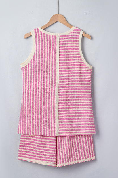 Threaded Pear Nala Contrast Trim Casual Tank Set