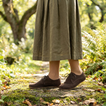 Dark brown-