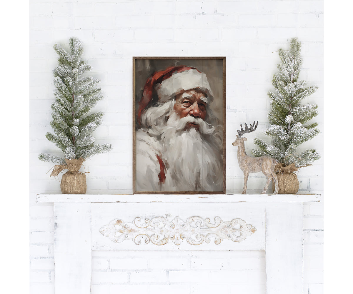 Kendrick Home Santa Portrait In White