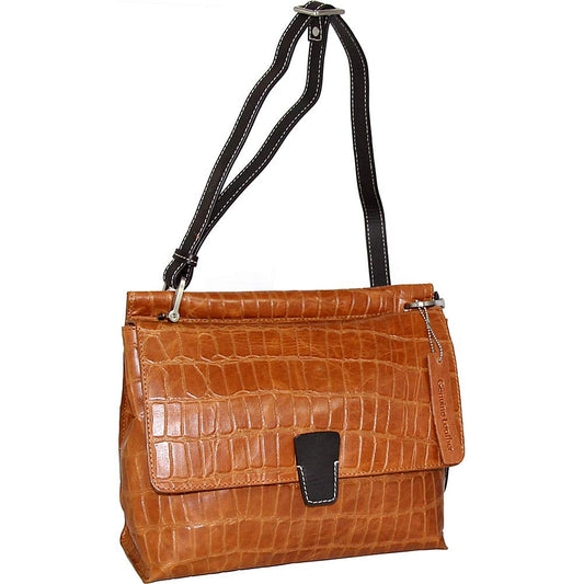 Francesca Leather Crossbody in Cognac