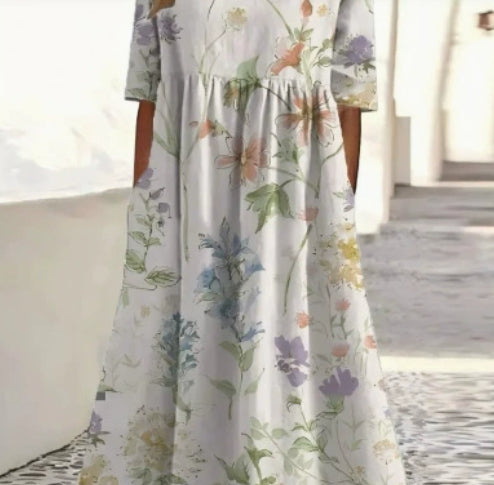 casual plus size maxi dresses Women's Plus-Size Patchwork Maxi Dress – Relaxed Fit Casual Skirt – Zulily