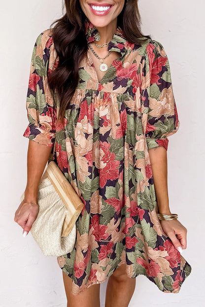 Threaded Pear Annika Half Sleeve Mini Dress
