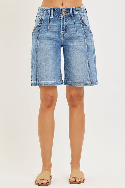RISEN 2-Button Slouchy Jorts with Pockets