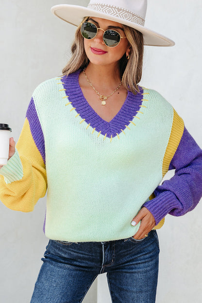 Threaded Pear Colette Knitted Drop Shoulder Sweater