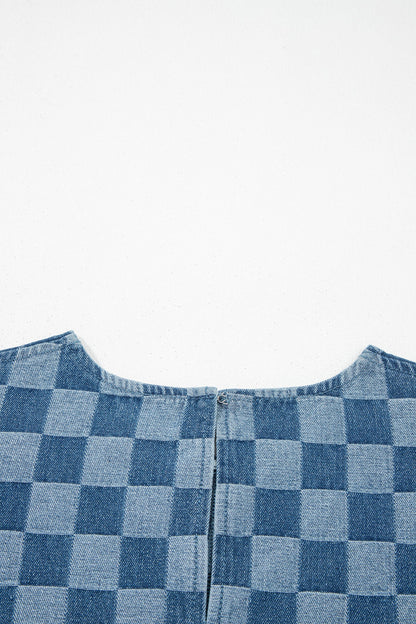 Threaded Pear Jessie Hem Checkered Mini Dress