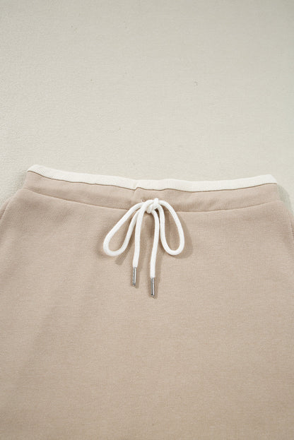 Threaded Pear Valerie Cropped Pullover Drawstring Skirt Set