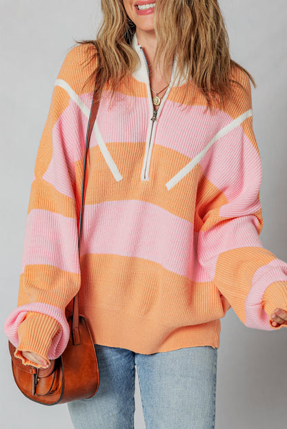 Threaded Pear Claire Half Zip Oversize Sweater