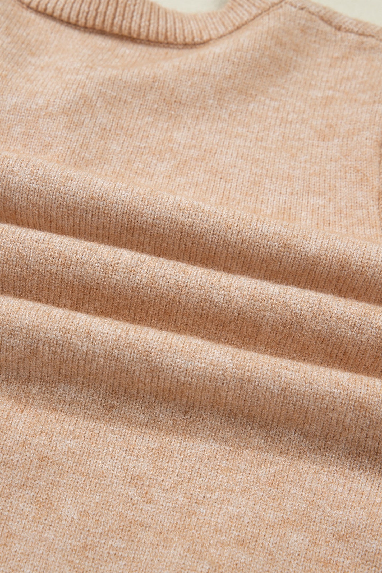 Threaded Pear Yamileth Oatmeal Ruffle Trim Sweater