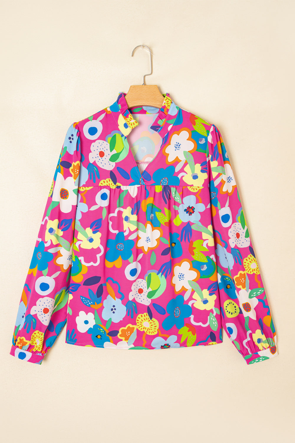 Threaded Pear Dalia Flower Bomb Blouse