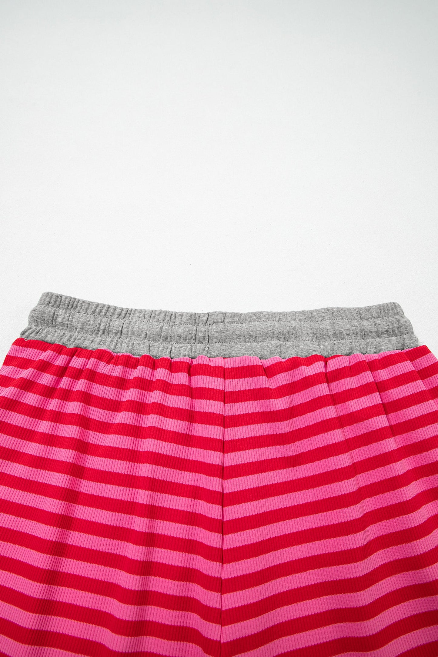 Threaded Pear Ocean Waist Casual Ribbed Shorts
