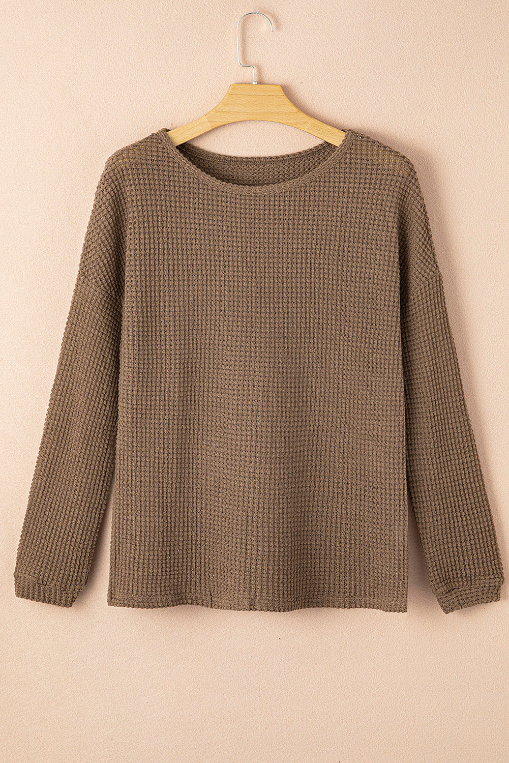 Threaded Pear Avery Knit Drop Shoulder Long Sleeve Top