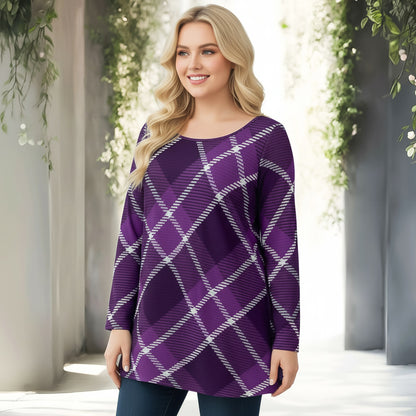 Purple and White-