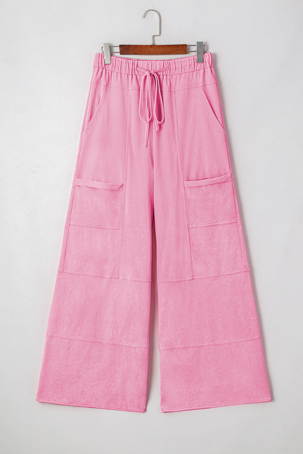 Threaded Pear Brittany Mineral Wash Exposed Seam Drawstring Cargo Pants