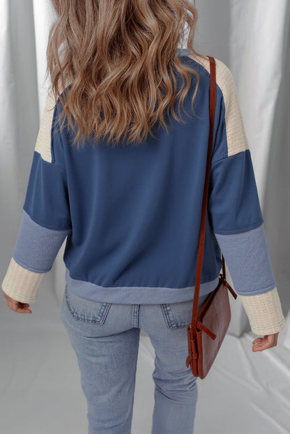 Threaded Pear Natalie Knitted Star Patchwork Oversize Top
