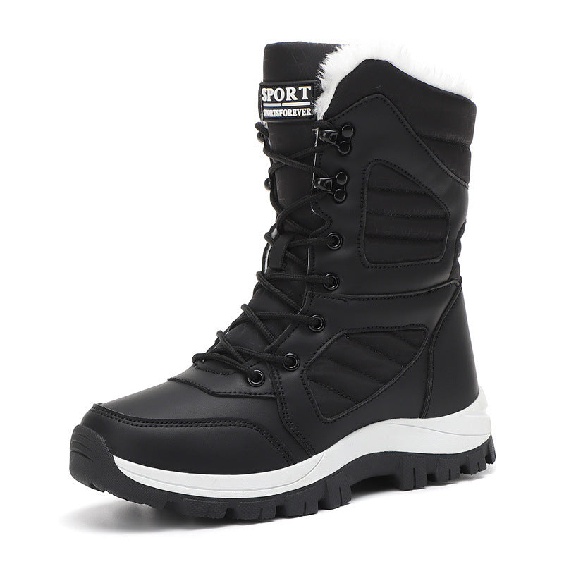 Women’s Long Wool & Velvet Snow Boots | Thickened Warm Winter Footwear