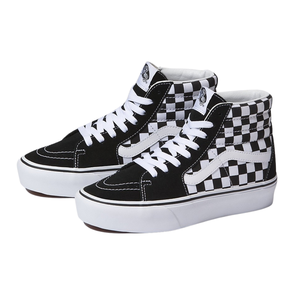 Vans SK8 Hi 2.0 Women's Sneakers — Black/White/Checkerboard