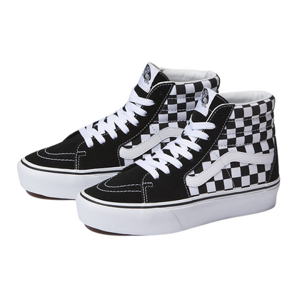 Vans SK8 Hi 2.0 Women's Sneakers — Black/White/Checkerboard