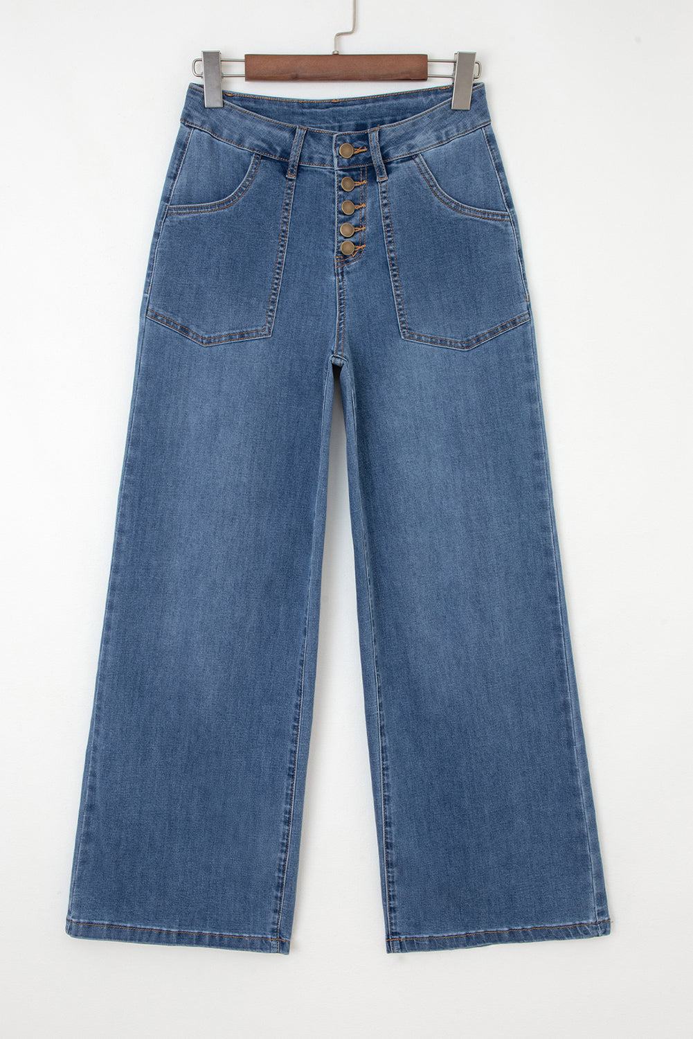 Threaded Pear Aleah Waist Wide Leg Jeans