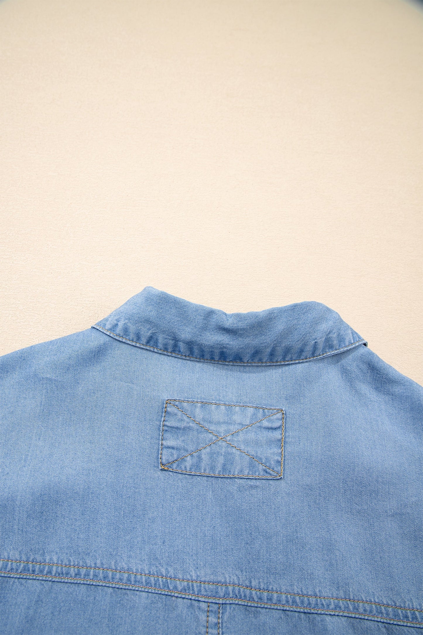 Threaded Pear Daphne High Low Chambray Shirt