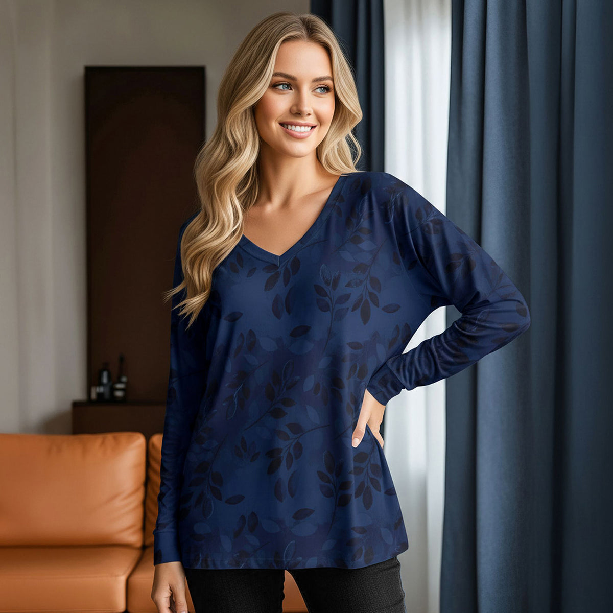 Blue Multi w/ Black-
