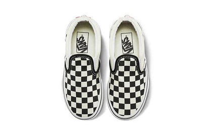 Vans Classic Kids' Sneakers — Black/White/Checkerboard