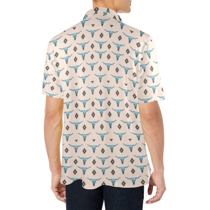 Turquoise Longhorn Polo Style Shirt