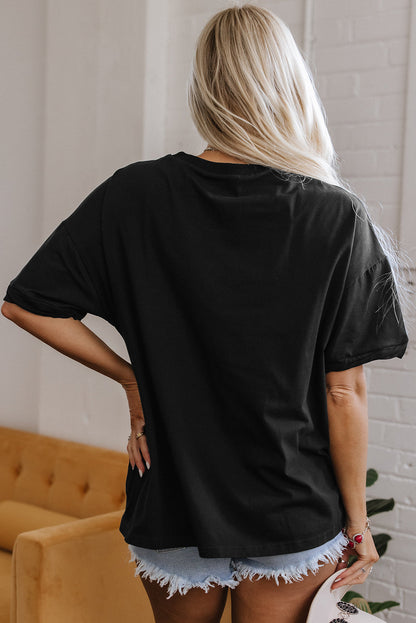 Ayra Loose Half Sleeve Hi Low Hem Top by Threaded Pear