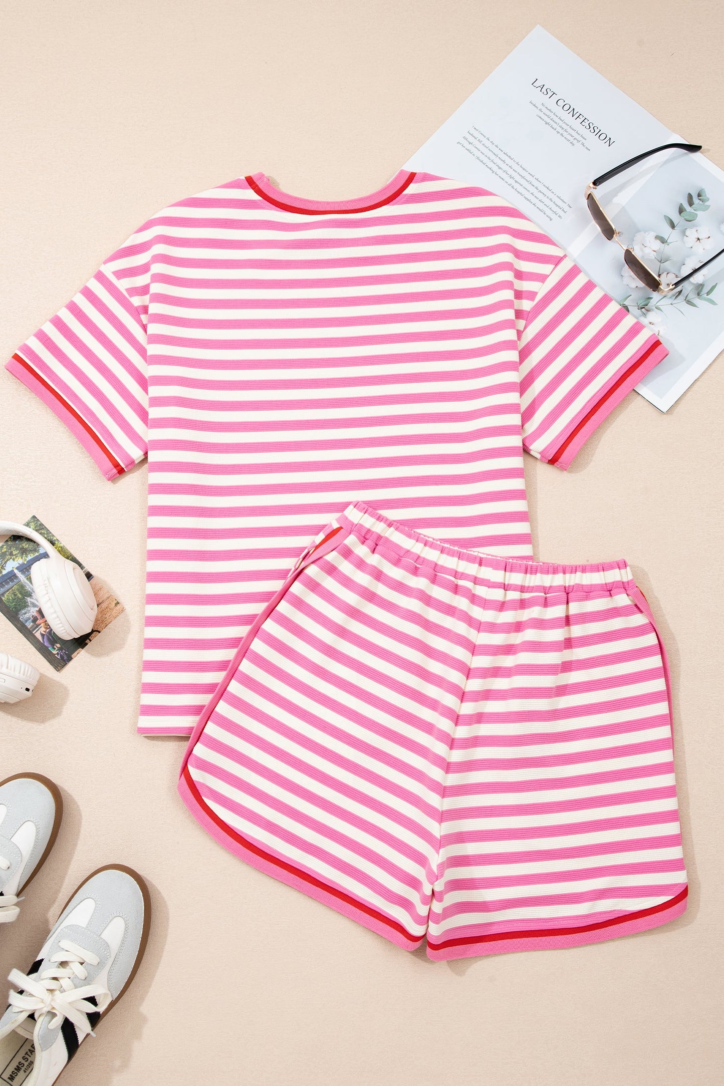 Threaded Pear Matilda Trim Short Sleeve Set