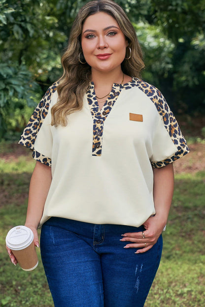 Amari Contrast Patchwork Polo PLUS Tee