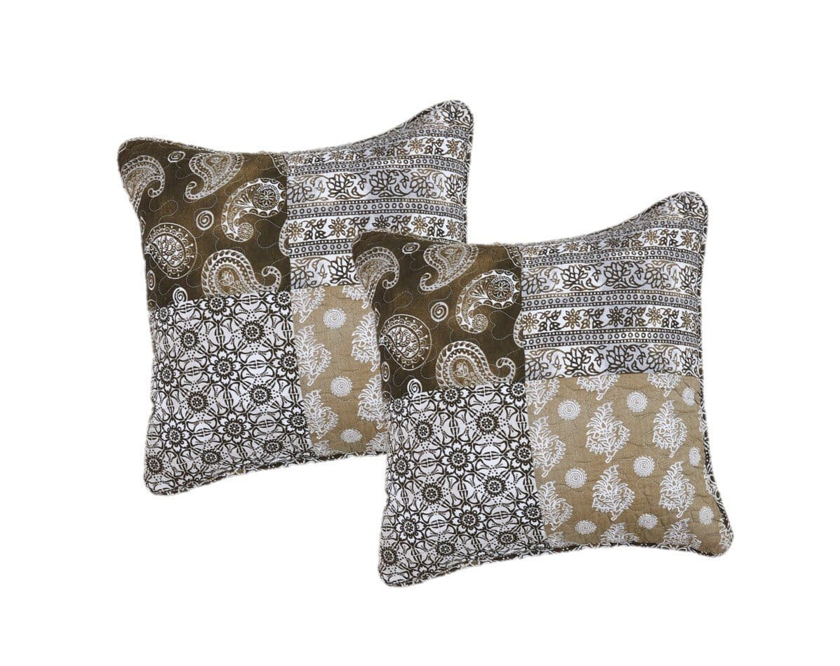 DaDalogy Paisley Dreams Floral Bed in a Bag Set - Olive Brown