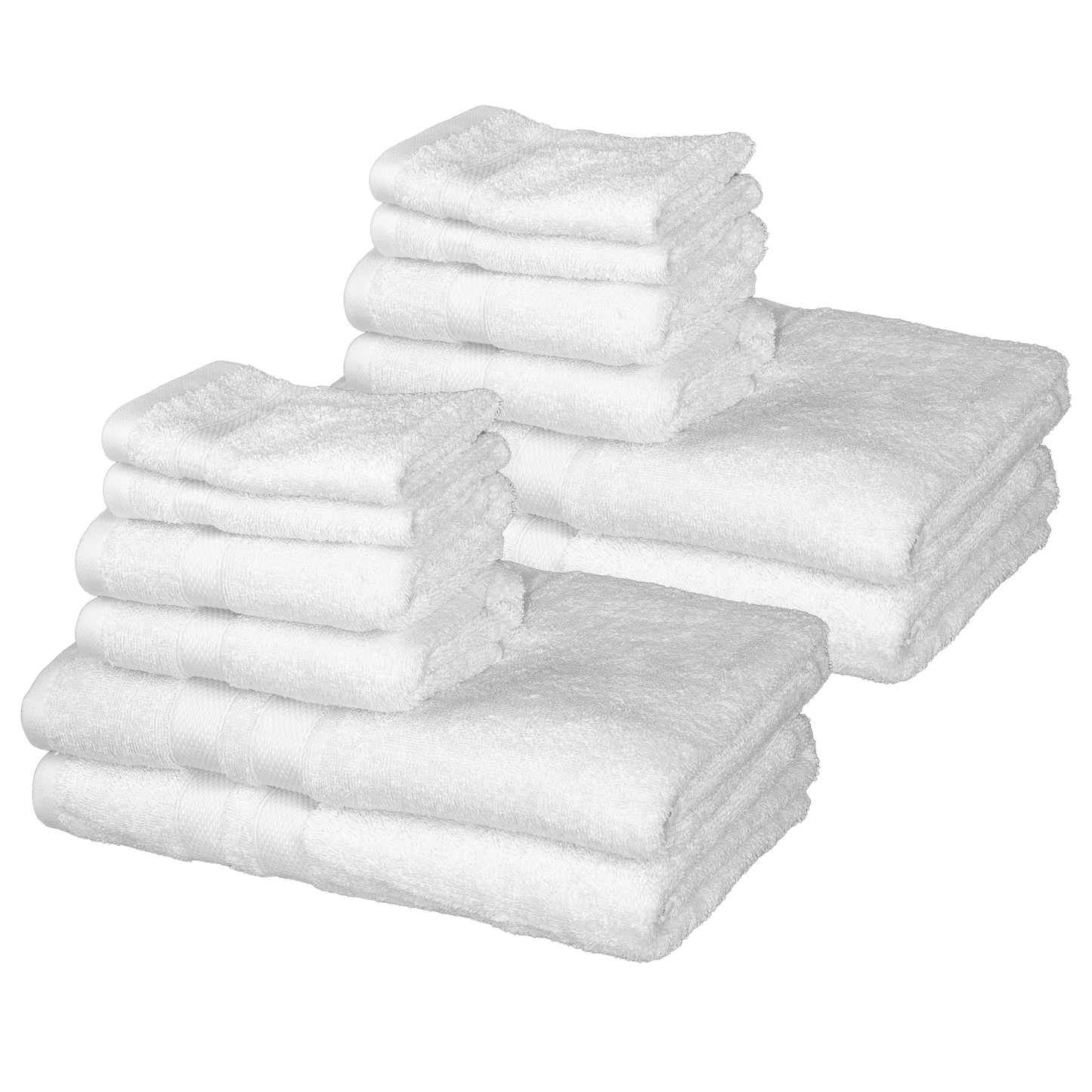 Bibb Home 6-Piece Luxury Combed Cotton Towel Set
