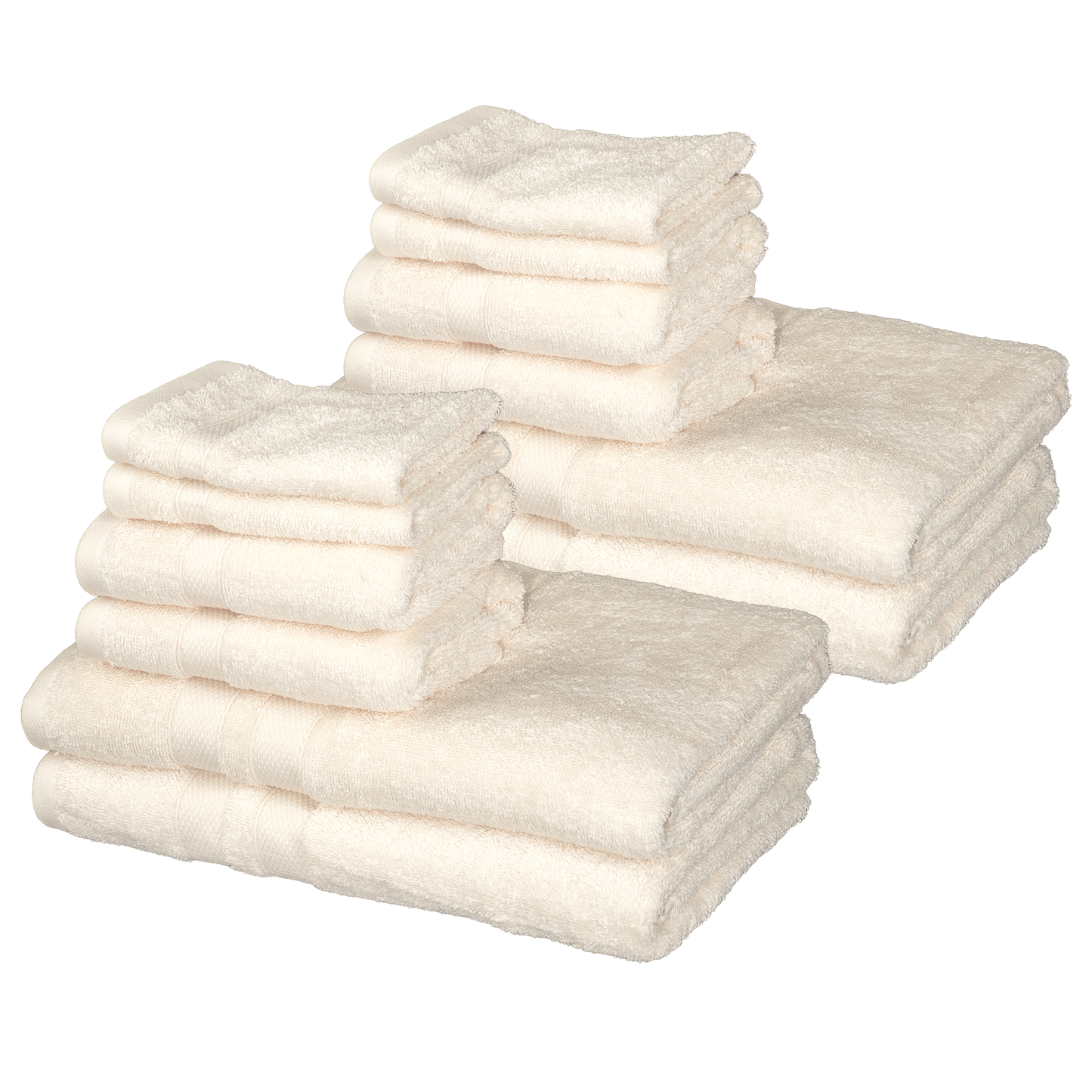 Bibb Home 6-Piece Luxury Combed Cotton Towel Set