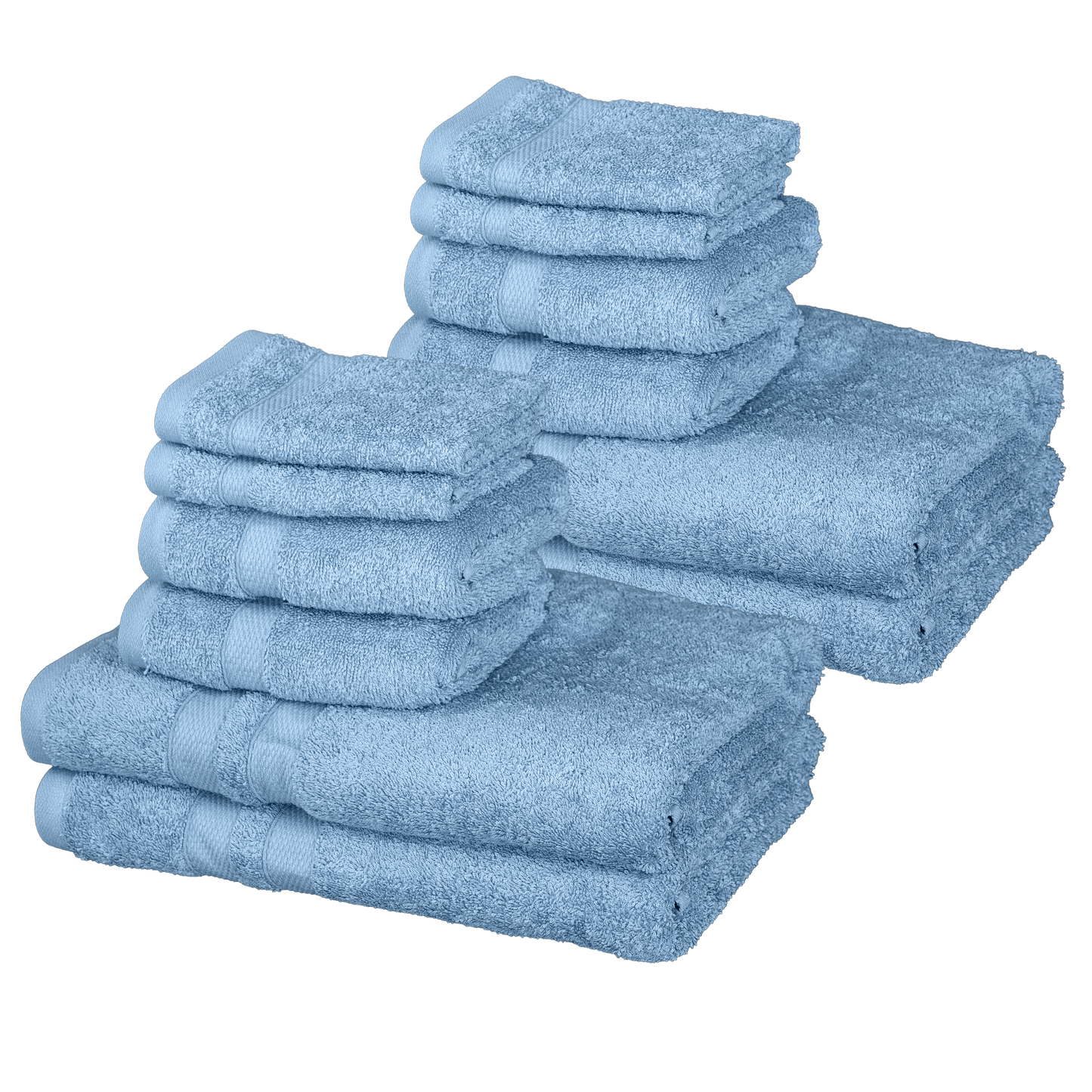 Bibb Home 6-Piece Luxury Combed Cotton Towel Set