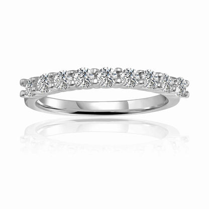 Half Eternity Band Moissanite Ring