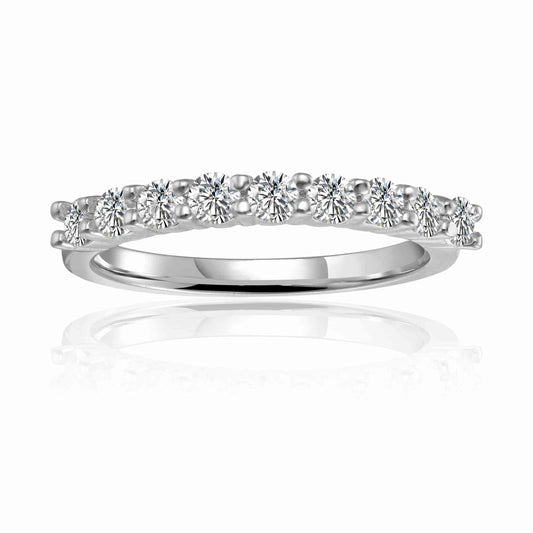 Half Eternity Band Moissanite Ring