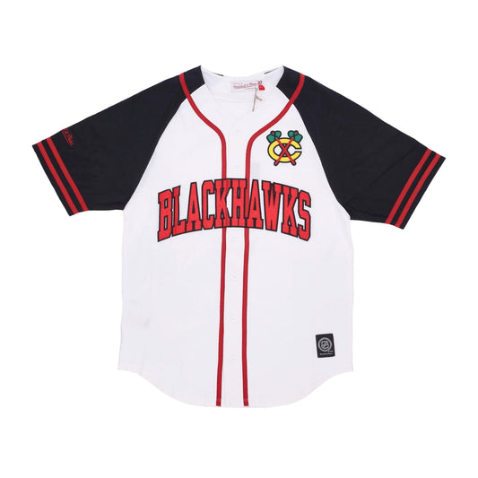 Mitchell & Ness Men's NHL Practice Day Button Front Jersey Blackhawks