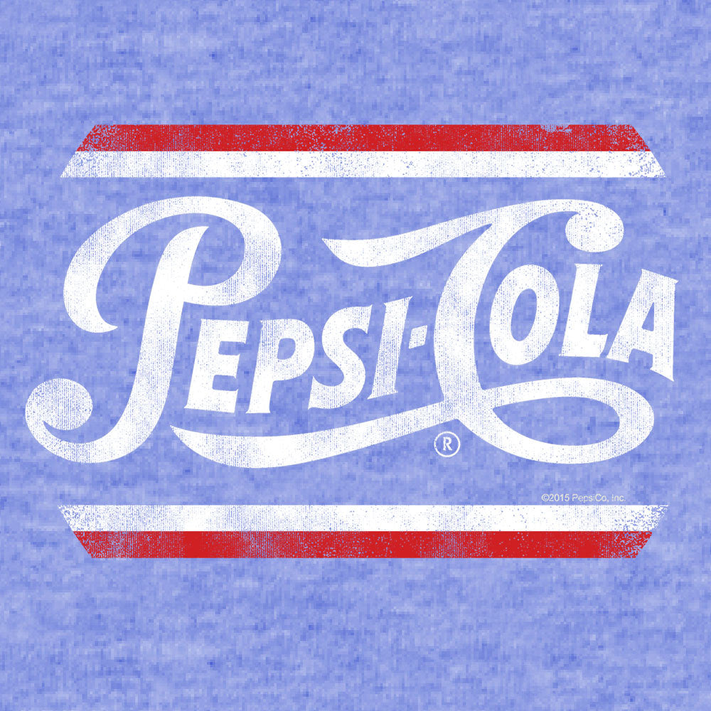Pepsi Classic Script T-Shirt - Royal Snow Heather