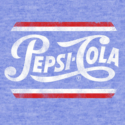 Pepsi Classic Script T-Shirt - Royal Snow Heather