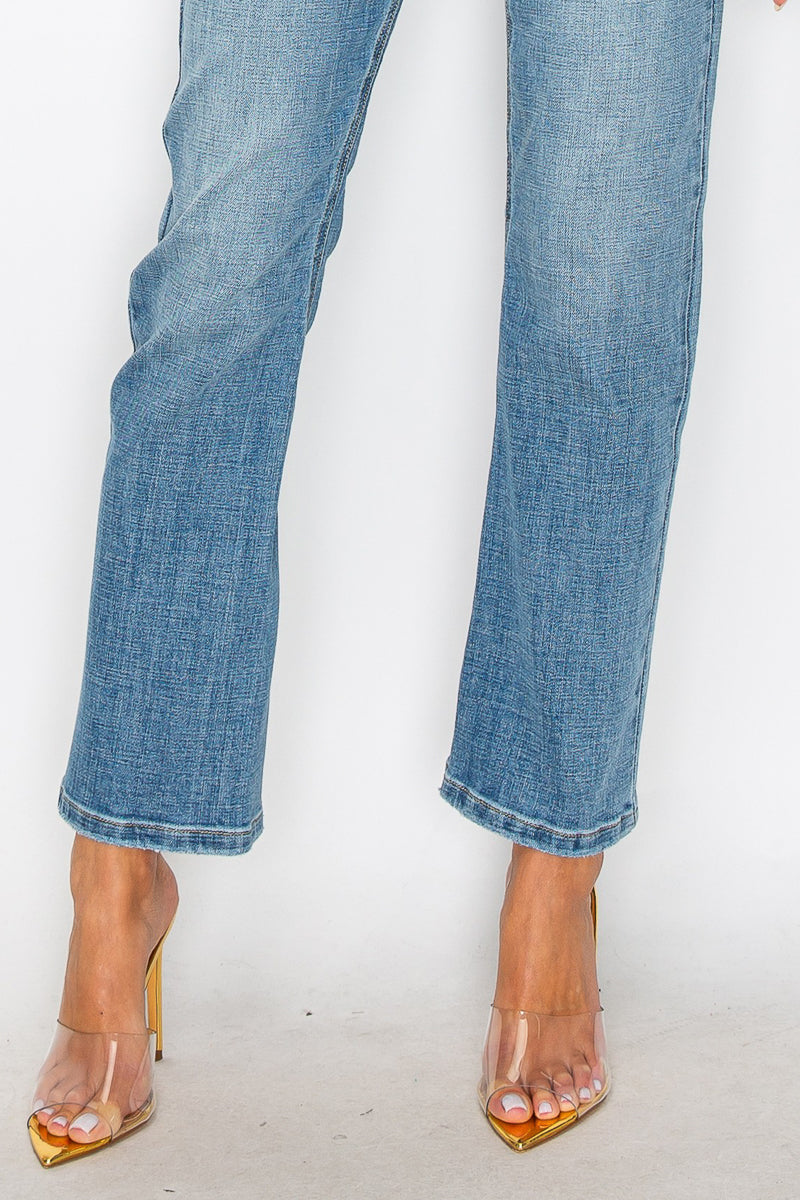 Tummy Control High Rise Straight Jeans