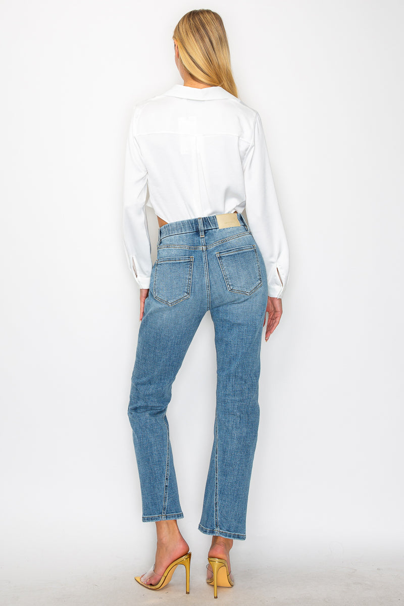 Tummy Control High Rise Straight Jeans