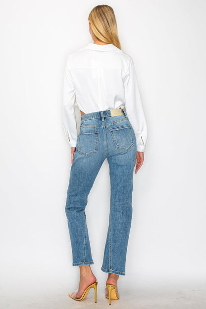 Tummy Control High Rise Straight Jeans