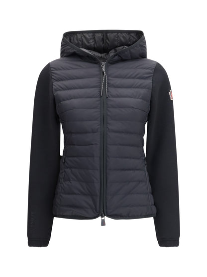 Hooded Cardigan Black Polyamide