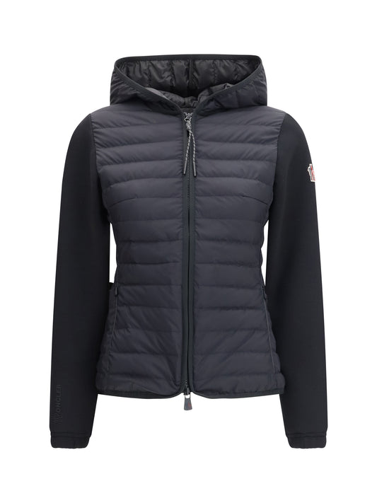 Hooded Cardigan Black Polyamide